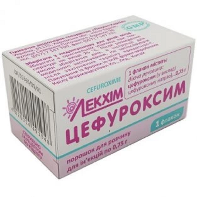 Цефуроксим пор.д/р-ну д/ін 0.75 г N1 фл